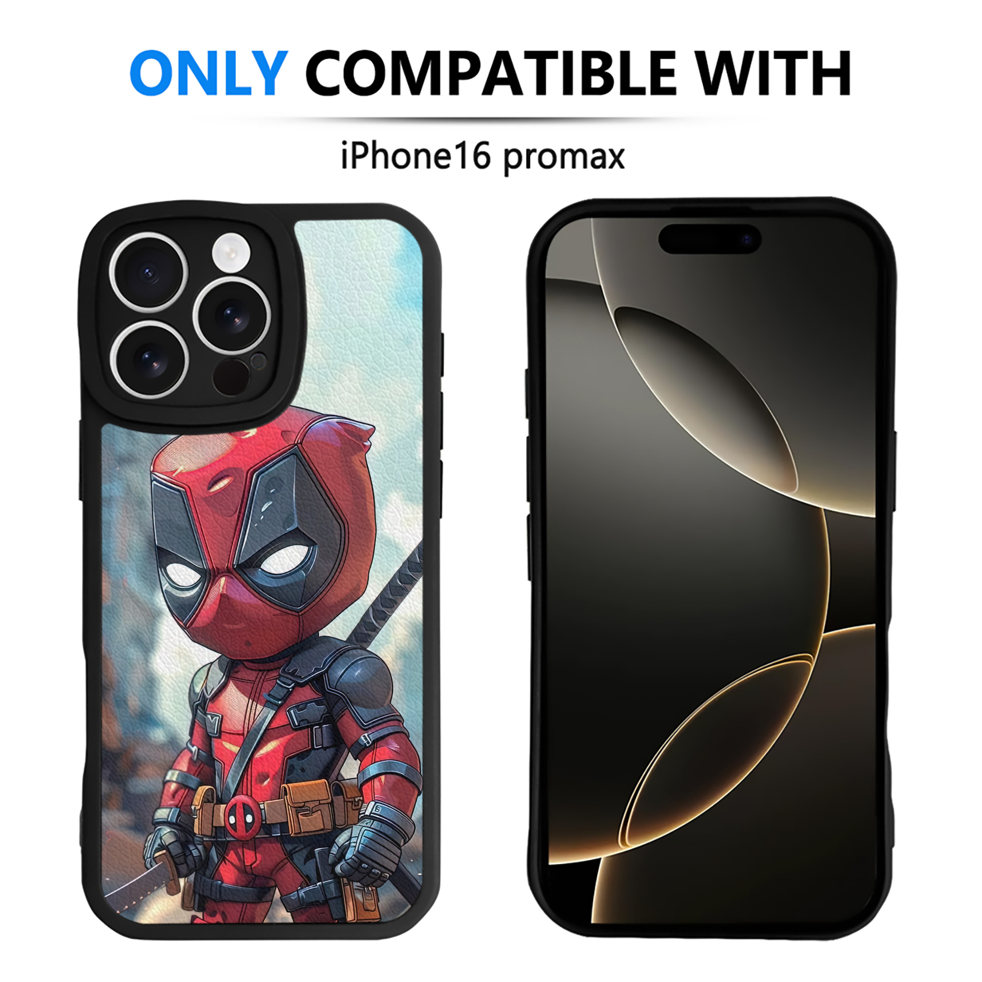（画像用） Deadpool デッドプール 【iPhone 16シリーズ対応】シリコンスマホケース（レザー調） 材質：シリコン